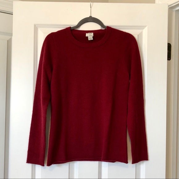 J. Crew Red Cashmere Sweater J. Crew Red Cashmere Sweater